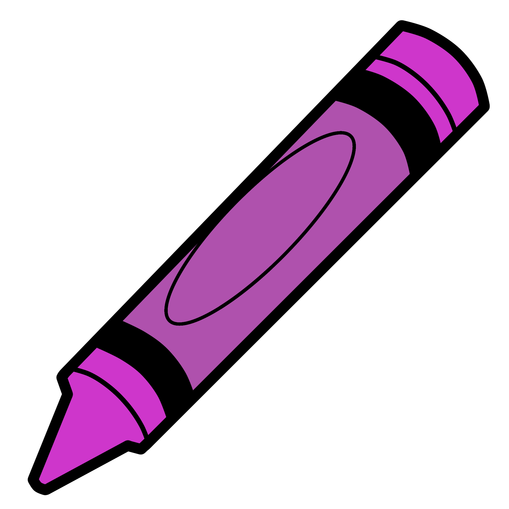 a pink crayon